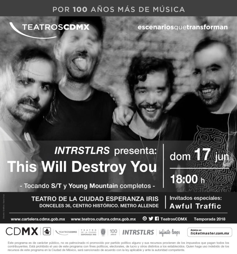 This Will Destroy You el 17 de junio en el Teatro de la Ciudad Esperanza Iris