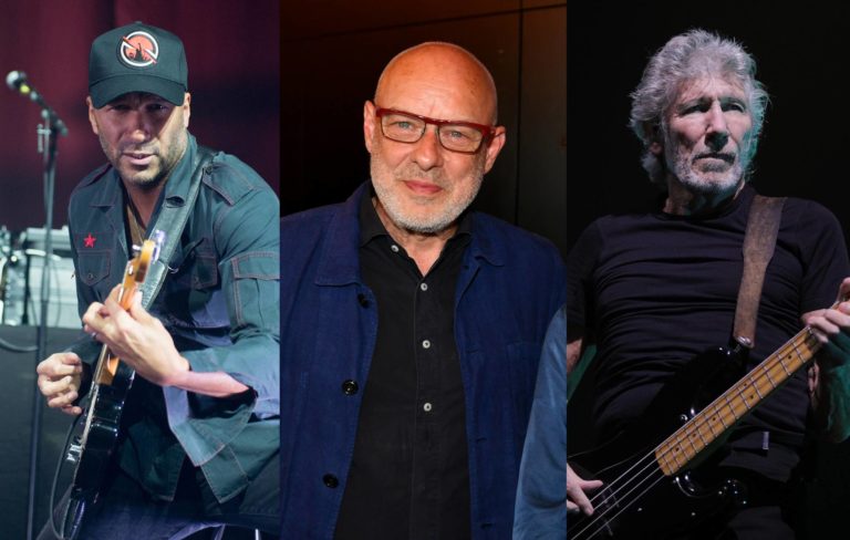 Roger Waters, Brian Eno, Tom Morello en un Livestream por la ciudad palestina de Gaza