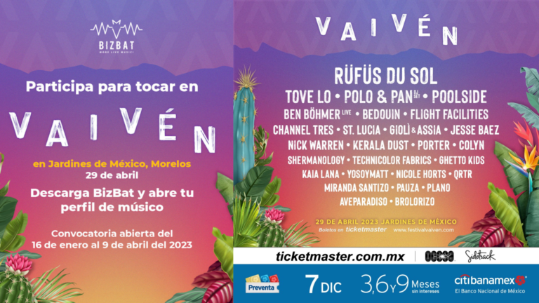 Te decimos cómo ser parte del cartel oficial del Festival VAIVÉN 2023