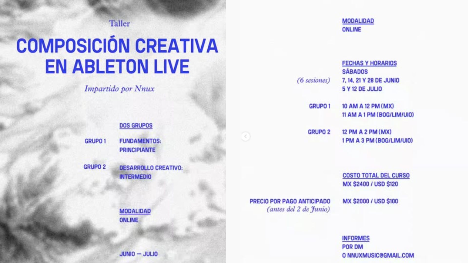 Los invitamos al Taller de Composición Creativa en Ableton Live