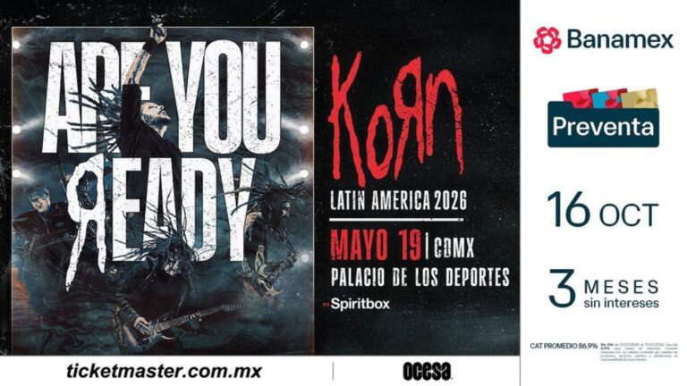 KoRn vuelve a la CDMX: el nu metal prepara una noche histórica en el Palacio de los Deportes