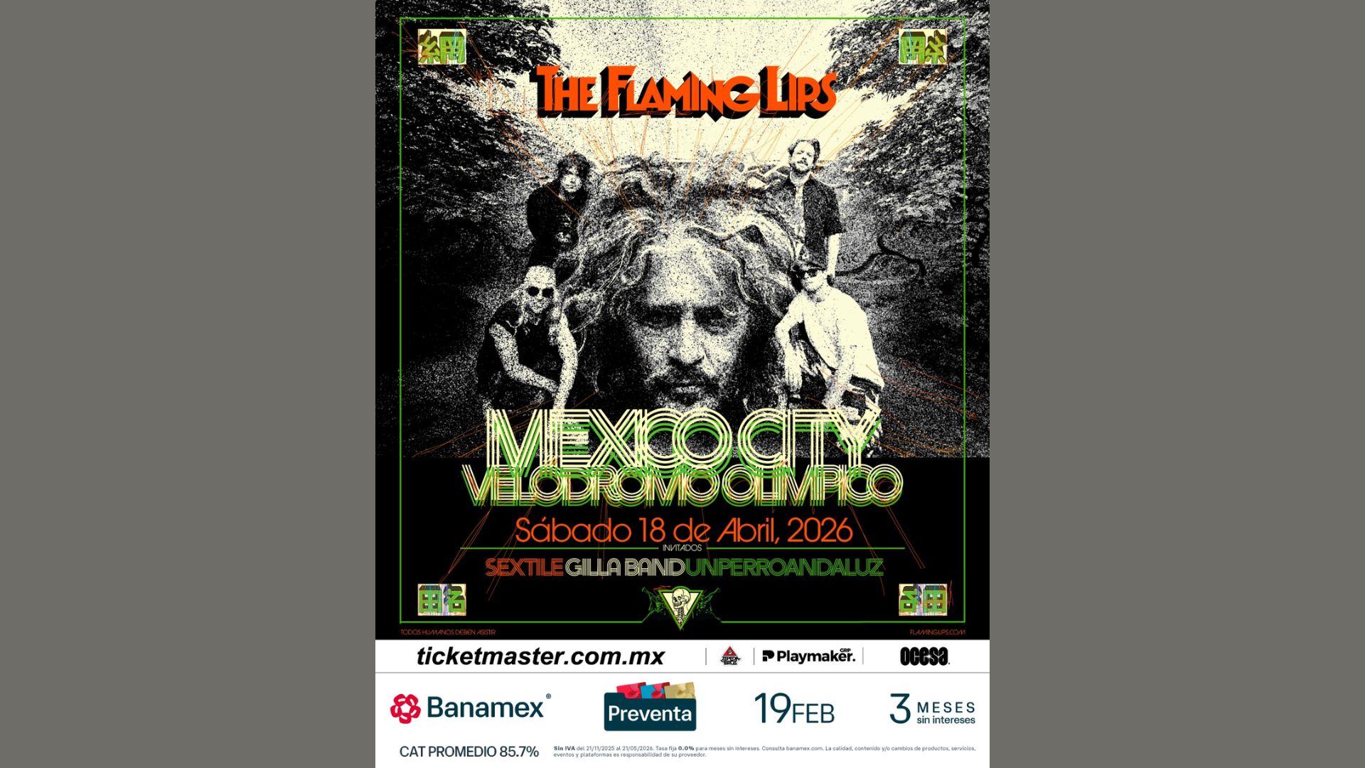 The Flaming Lips vuelve a México este 18 de abril 2026