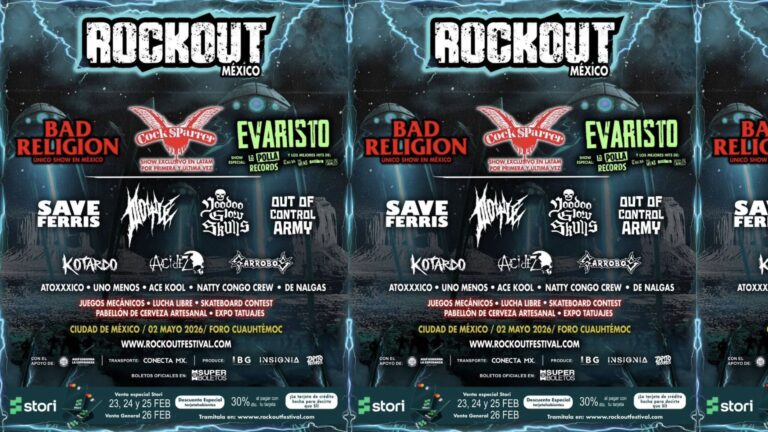 El punk toma la CDMX: llega Rock Out con Evaristo y Bad Religion al frente