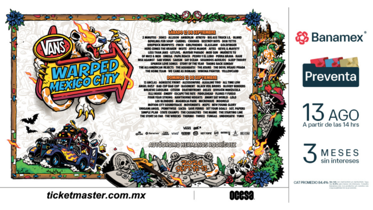 Vans Warped Tour México revela sus bandas por día: dos jornadas de punk, emo, hardcore y rock en el Autódromo